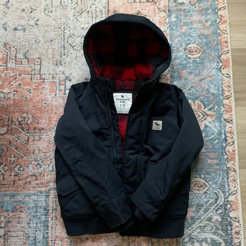 Boys abercrombie bomber jacket with hood